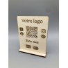 Support QR Code en bois