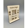 Support QR Code en bois