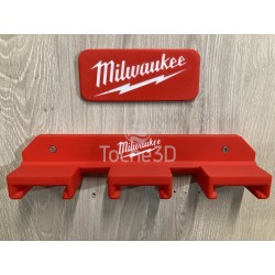 Support mural pour 3 batteries horizontales Milwaukee M18