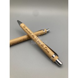 Stylo en bambou personnalisé – Gravure laser