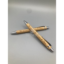Stylo en bambou personnalisé – Gravure laser